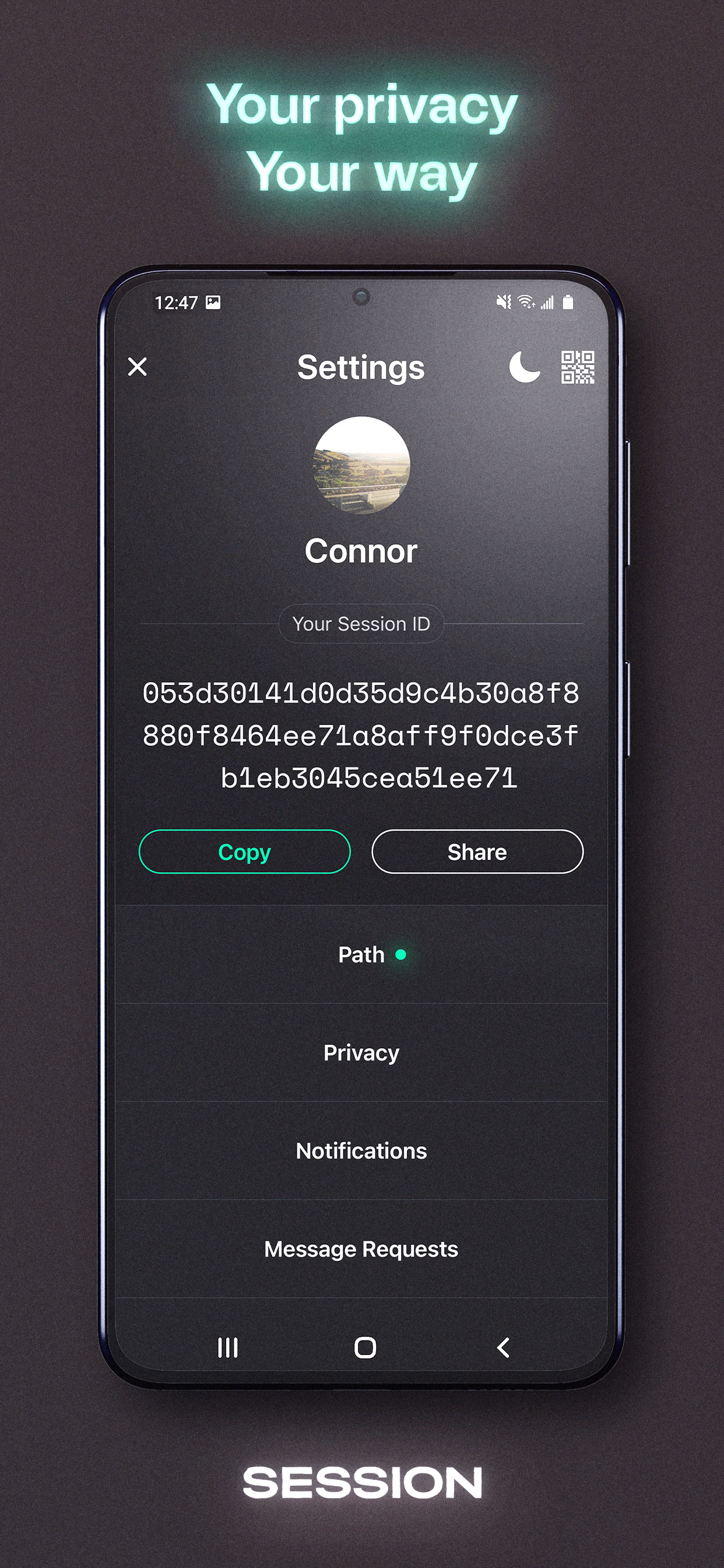 Session screenshot